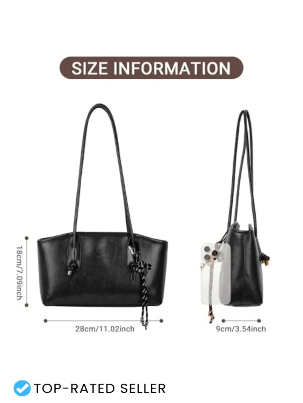 Vintage Faux Leather Hobo Shoulder Bag